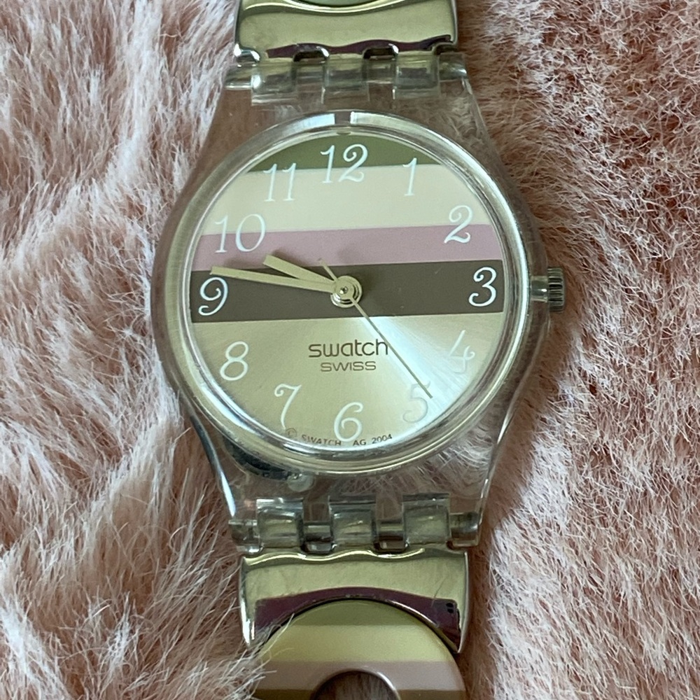 Stainless steel swatch watch 2004